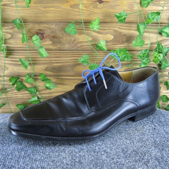Magnanni Men's Derby Oxfords Black Leather Size 15 Medium Gently Used 2025‎ - Picture 1 of 8